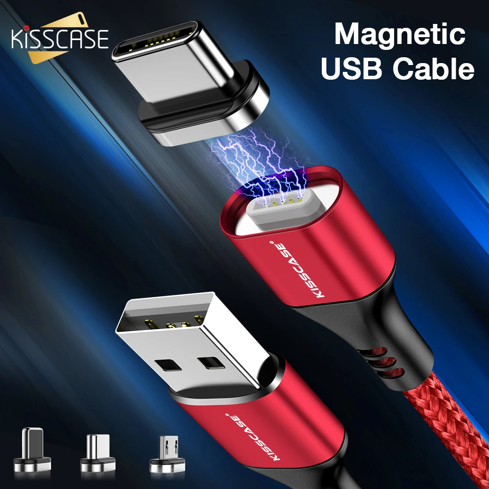 Магнитный кабель Micro USB для iPhone Samsung Android с поддержкой быстрой зарядки Type-C
