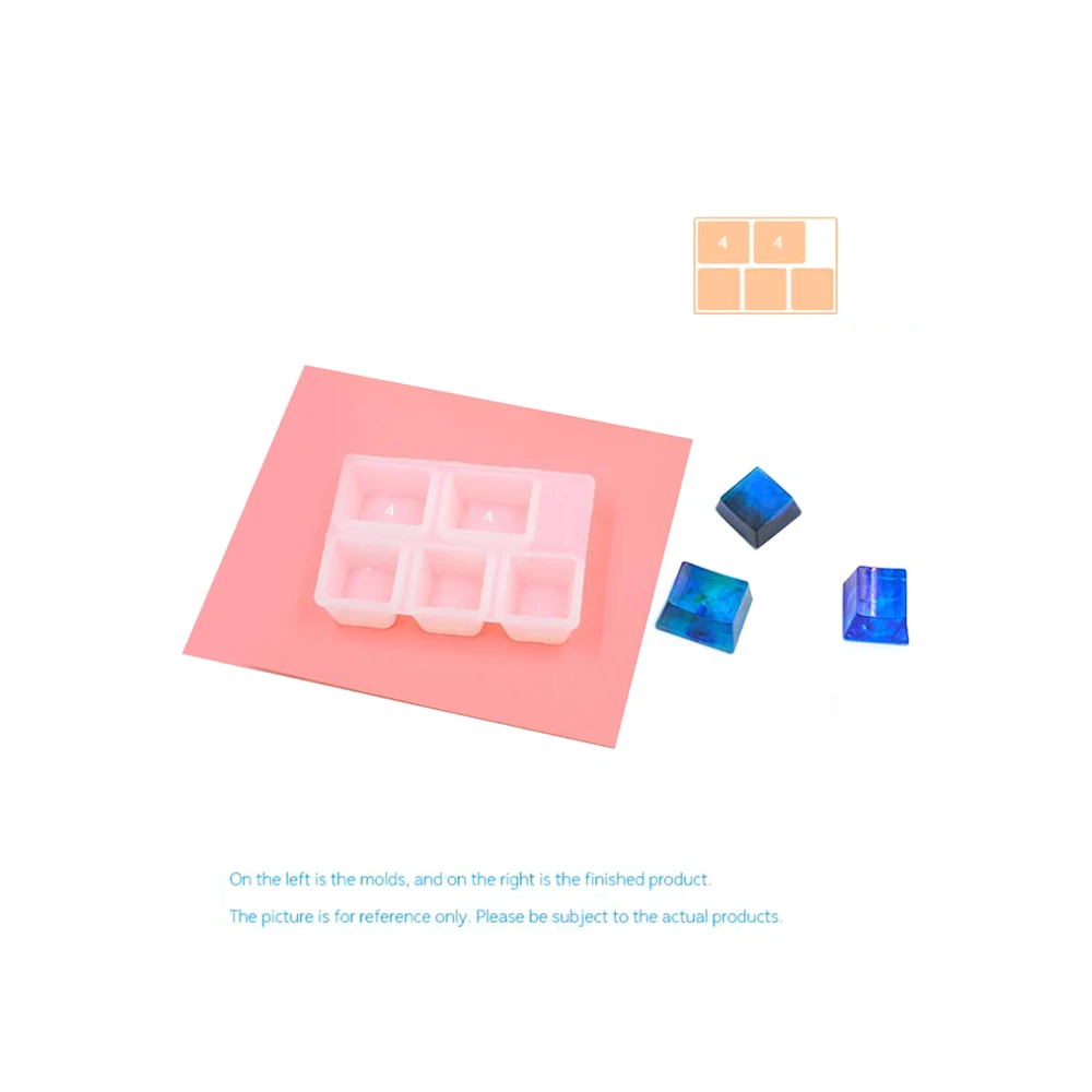 1 Set UV Crystal Epoxy Molds Manual DIY Mechanical Keyboard Key Cap Silicone Mold Handmade Crafts Making Tools | Дом и сад