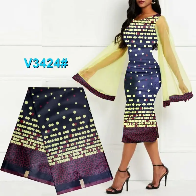 Beautiful African Printed Java Wax Fabric For Woman Clothes Fashion Sewing 6Yards Ankara 100% Cotton!DF-4473 | Дом и сад