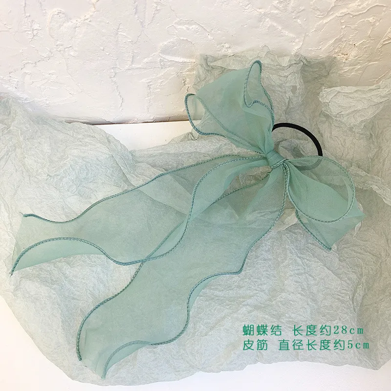 

Ruoshui Fashion Sweet Green Style Hair Ties For Woman Girls Scrunchies Hair Ribbon Rubber Band Women Hair Accessories Ornaments