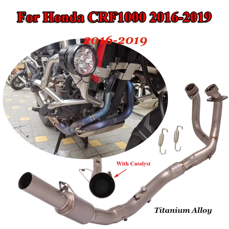 

CFR1000 Motorcycle Exhasut Header Front Link Pipe Titanium Alloy Connection Pipe Slip On For CFR100L 2016-2019 Original Muffler