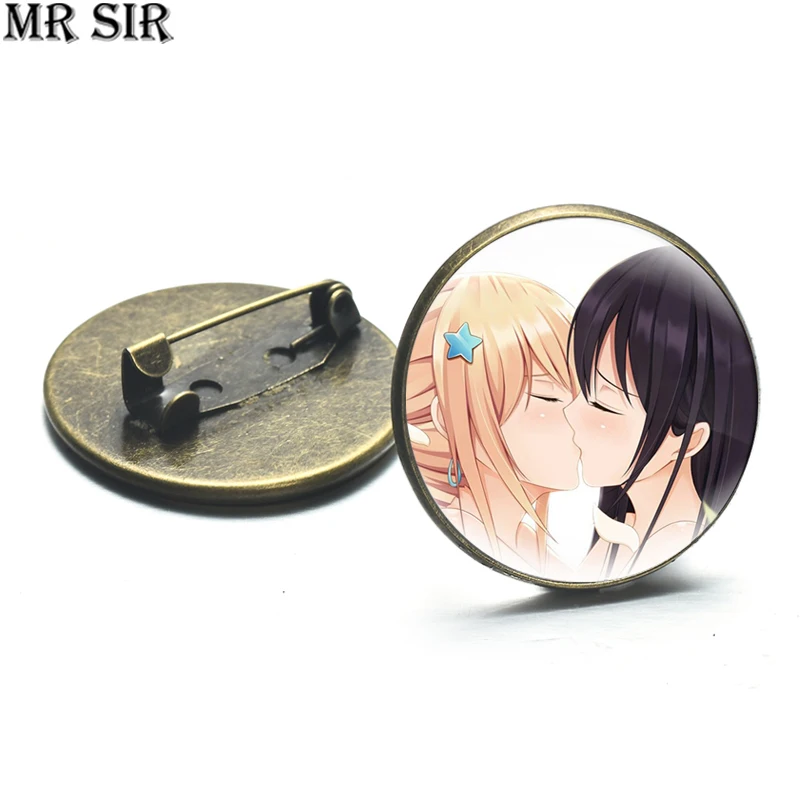 

Anime Citrus Aihara Yuzu Pins Brooches Photo Cabochon Glass Metal Cartoon Aihara Mei Badges Bags Clothes Lapel Pin Jewelry Gifts
