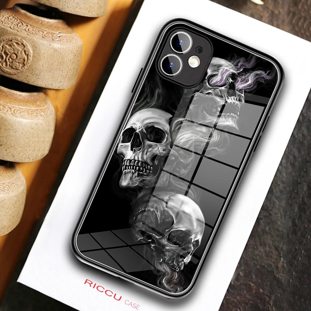 

For iPhone 13 Phone Case Tempered Glass For iPhone 12 13 Pro Mini 11 Pro XR XS MAX Joker Cool Clown Bad Man 8 X 7 6 Plus covers