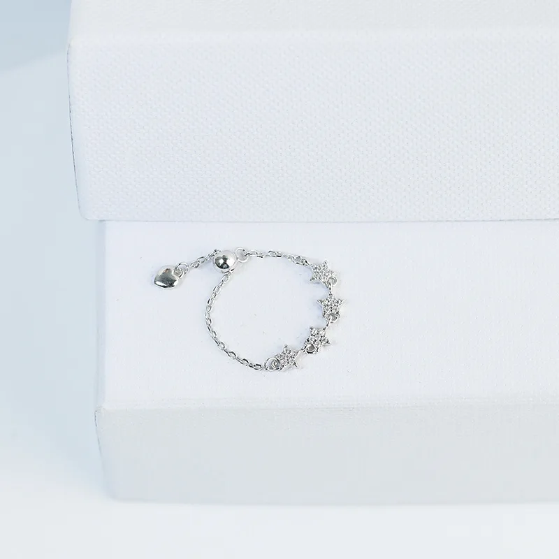 Кольцо с дизайном звёзды из стерлингового серебра S925 пробы женское кольцо