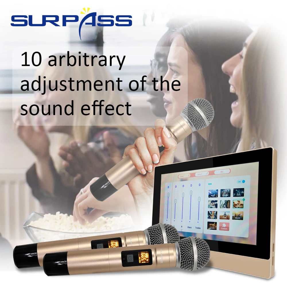 저렴한 와이파이 블루투스 벽 앰프 안드로이드 오디오 PA 20W 천장 스피커 무선 마이크, 저렴한 키트 스마트 홈 배경 음악