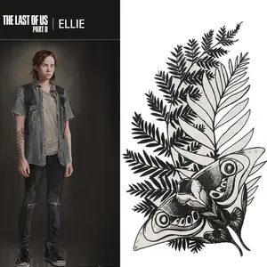 Tattoo Stickers Waterproof The Last Of Us Cosplay Ellie Tattoos ...