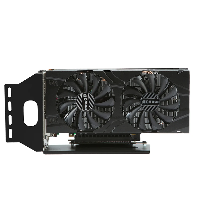 Черный вертикальный кронштейн для видеокарты PCIe x16 держатель GPU + белый