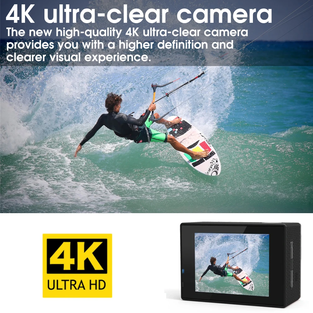 Подводная Экшн-камера F9 4K Full HD Wi-Fi 2 0 дюйма водонепроницаемая | Электроника