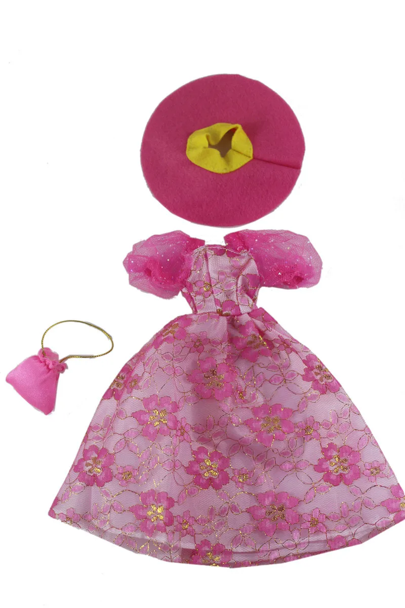 

Pink Princess Dress Outfit Suit Sets for Barbie BJD FR SD Doll Clothes Role Play Accessories Toys for Girl