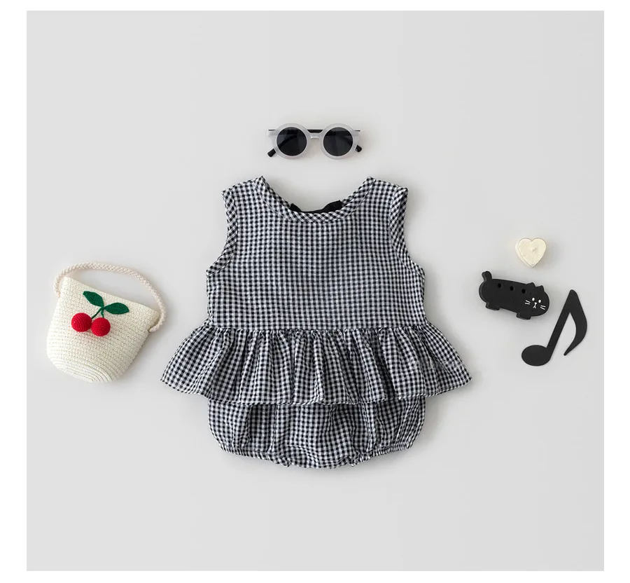 

Brand Baby Suit 2021 Summer New Triangle Bag Fart Dress Baby Girl Sleeveless Vest Skirt Shorts Suit