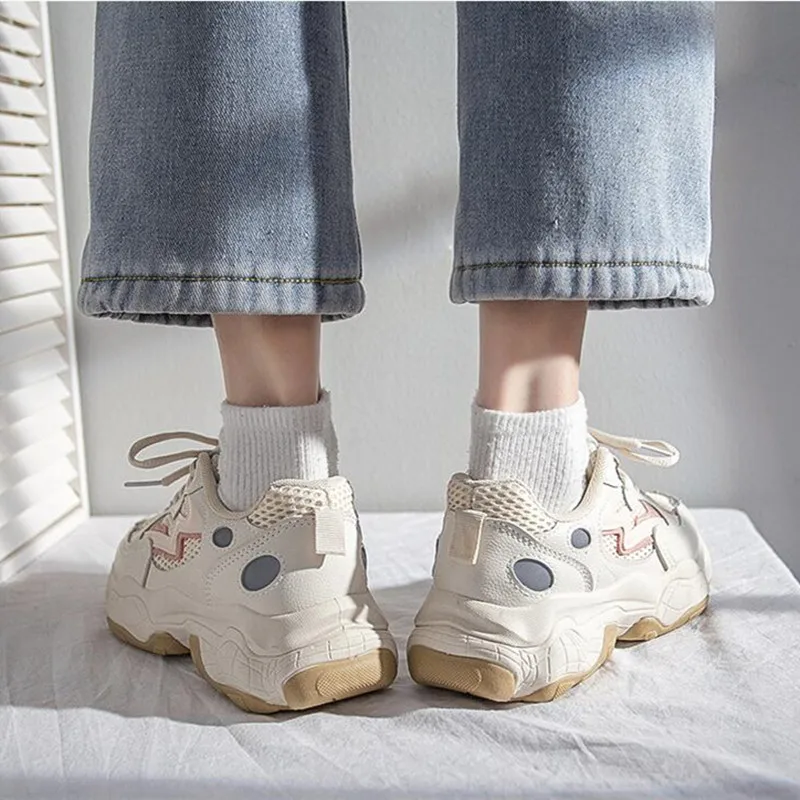 Platform Sneakers Running Vulcanize Shoes Women Breathable Casual Shoes for Woman Chunky Sneakers Fashion Sport Femme Comfort