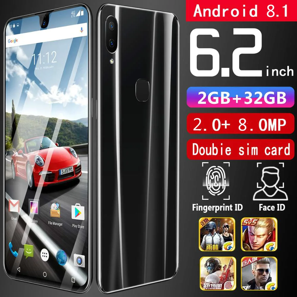 2 ГБ + 32 Гб Смартфон CHAOAI X23 6 дюйма разблокированный мобильный android 8 1 ядер HD камеры