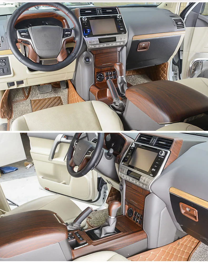 Для Toyota Land Cruiser Prado FJ150 2018 внутренняя роскошная деревянная накладка декоративные