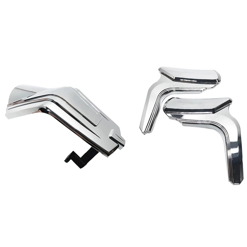 

2 Set Motorcycle Accessories: 1 Set Control Wiring Cover Chrome & 1 Set Mid-Frame Accents Frame Cover