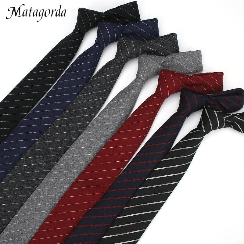 

Галстук Matagorda мужской шерстяной в полоску, свадебный подарок, выпускной, официальный, вечерний, 6 см