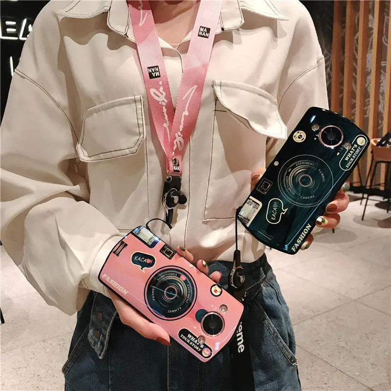 Ретро чехол для камеры Meitu T9 T8 T8S силиконовый милый чехол-подставка M6 M8 M8S V6 чехлы с