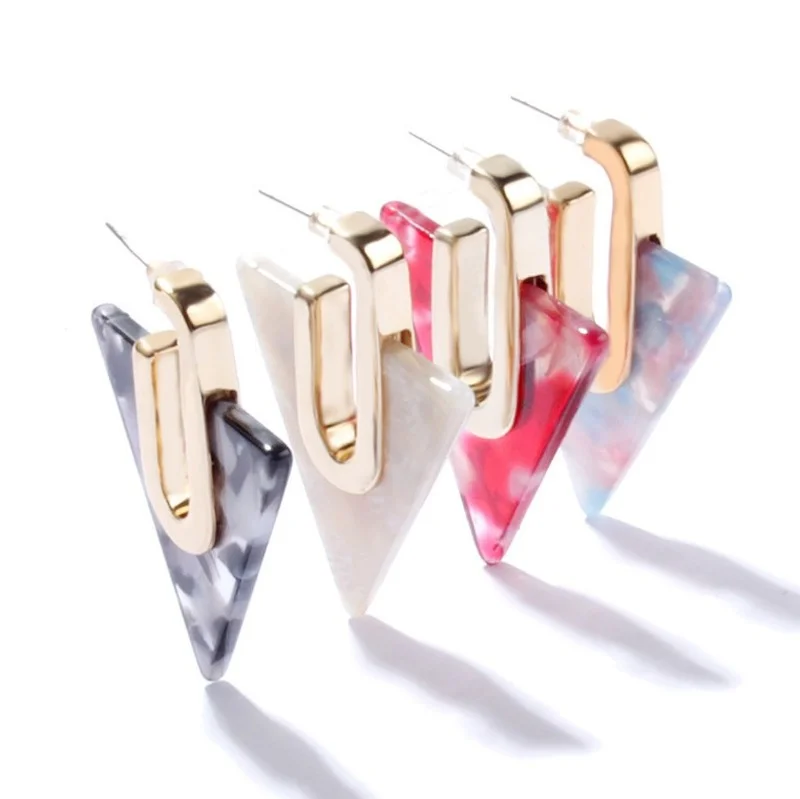 

Women Jewelry Creative Geometric Triangle Drop Earrings Birthday Gift
