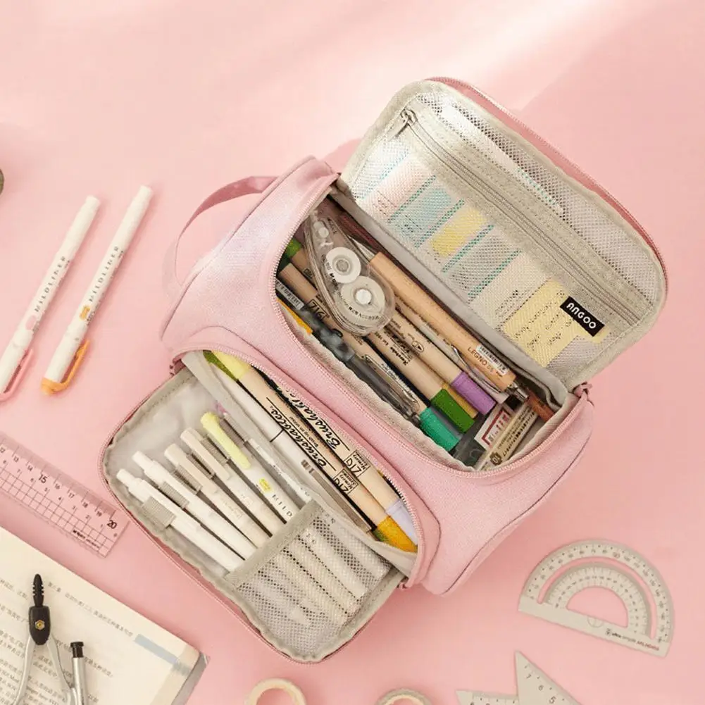 

Новая высококачественная простая многофункциональная коробка для канцелярских принадлежностей вместительные школьные большие принадлеж...