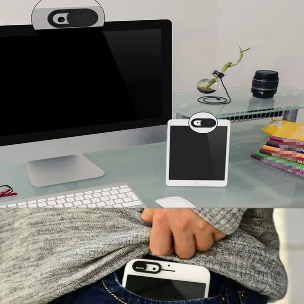 Веб камера крышка черная чистая слайдер новый более сильный клей для Iphone Android