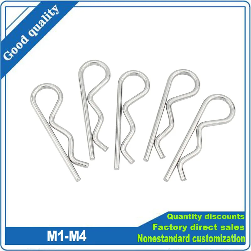 

5/10pcs Steel R Type Spring Cotter Pin M1 M1.2 M1.6 M1.8 M2 M2.5 M3 M3.5 M4 Wave Shape Split Clip Clamp Hair Tractor Pin for Car