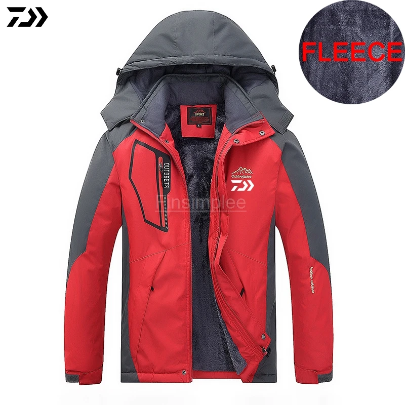 Daiwa Рыбацкая куртка зимняя Мужская ветрозащитная Водонепроницаемая сохраняющая