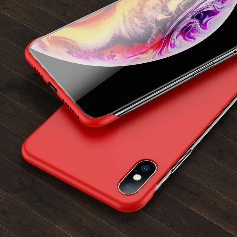 Красный Ультра тонкие роскошные безрамочные Чехлы для samsung Galaxy S9 S10 Plus Note 10 9 S9 S10 Plus, жесткие Матовые чехлы без рамки, бампер - Цвет: Красный