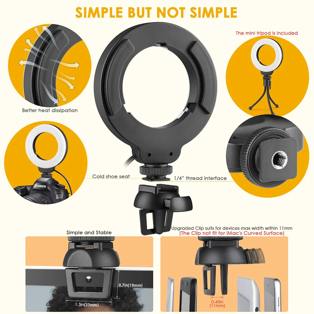 4 светодиодный кольцевой све