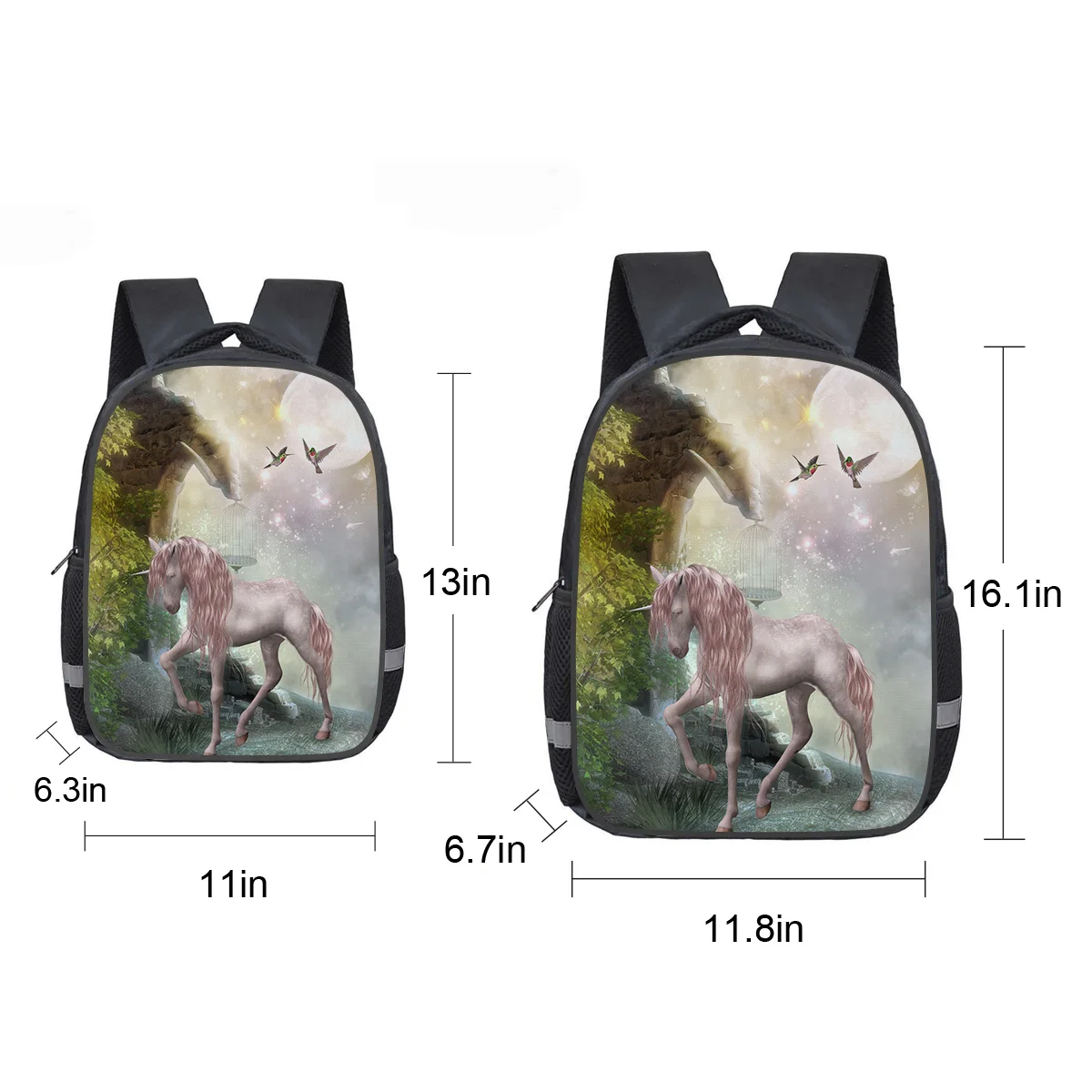 Единорог луна звезда птица Бабочка многоцелевой рюкзак школьные сумки для книг