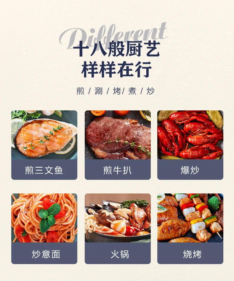 midea 1700w household grill shabu shabu multi function split hot pot and barbecue all in one machine free global shipping