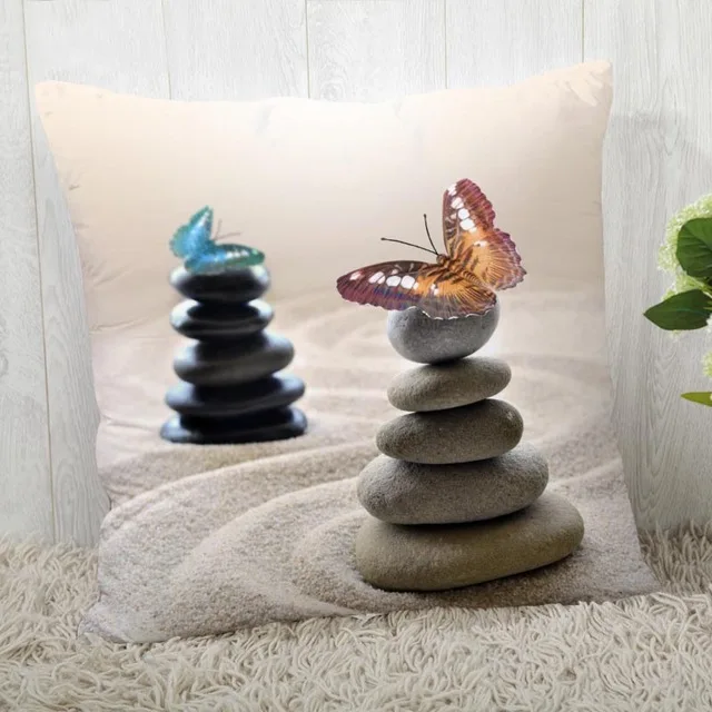 Zen Stone чехол для подушки цветок орхидеи квадратный Рождественский Чехол на подушку на молнии чехол для подушки украшение дома 45*45 см(одна сторона