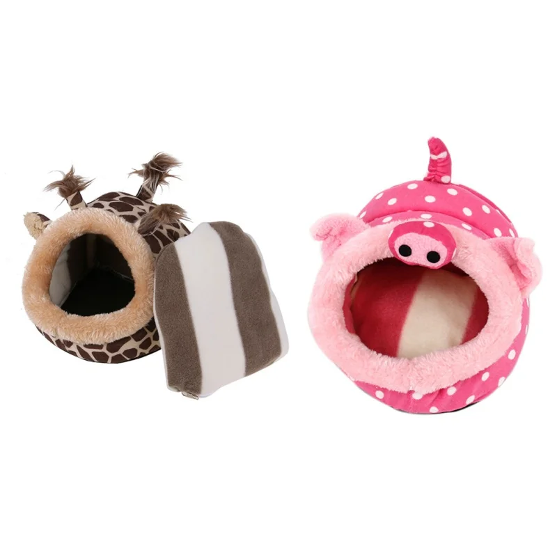 small pet rat house for hamster accessories winter warm bed mouse cotton house small animal nest for rodent guinea pig rat hedge free global shipping