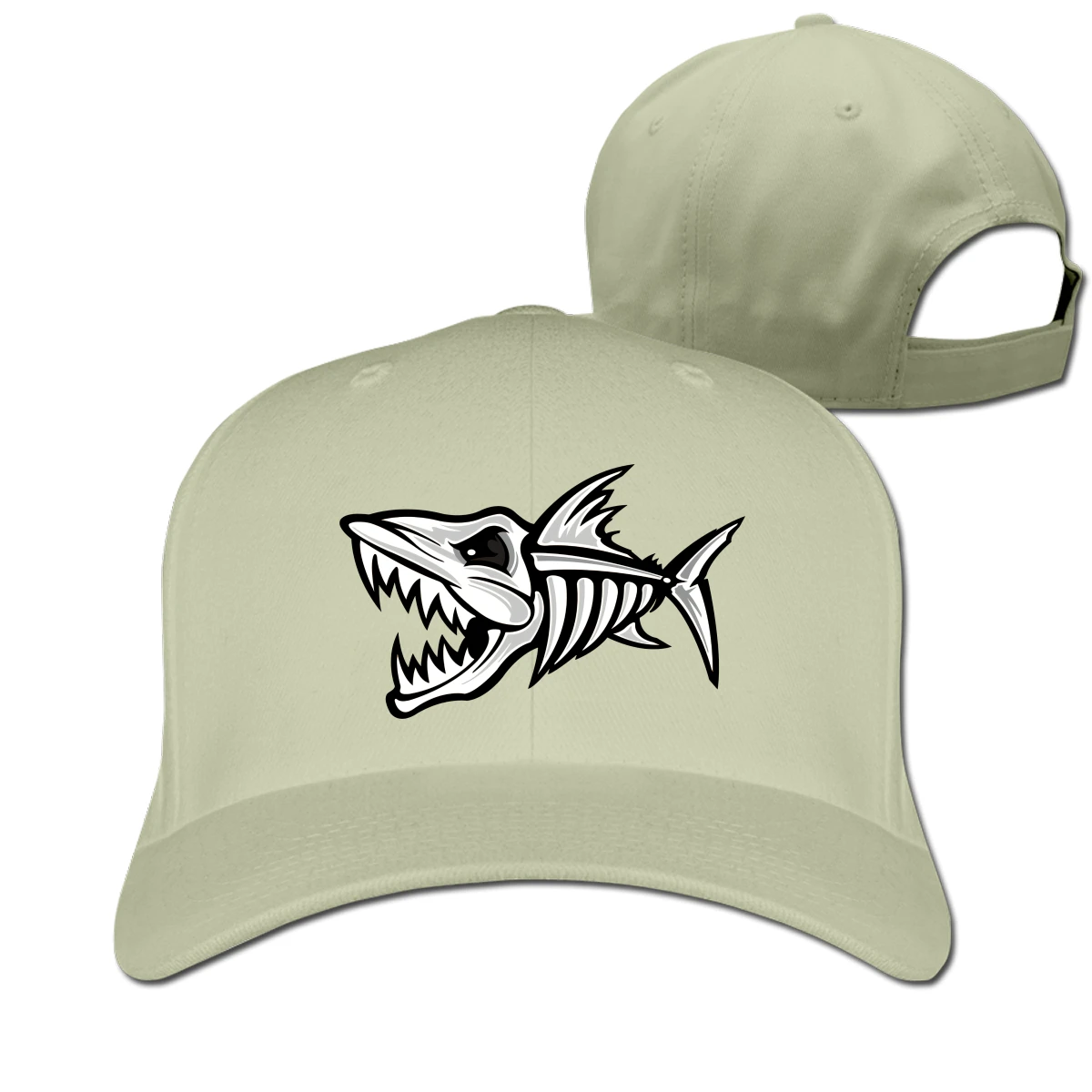 

Bone Fish man women's Fashionable breathable Dad Cap