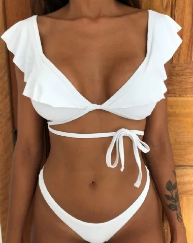 

Maillot de bain sans bretelles, soutien-gorge Push Up, culotte tanga, Sexy, 2021