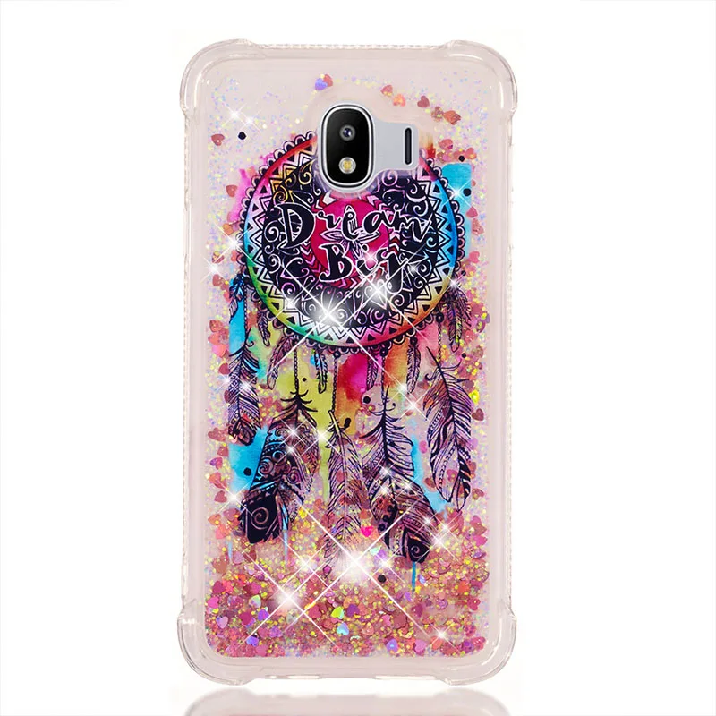 Big Dreamcatcher Блестящие жидкие зыбучие пески Чехлы для samsung Galaxy J4 J6 J3 J7 J2 Pro J4+ J6 Premium J400F J120 J510 J710 задняя крышка - Цвет: Big Dreamcatcher