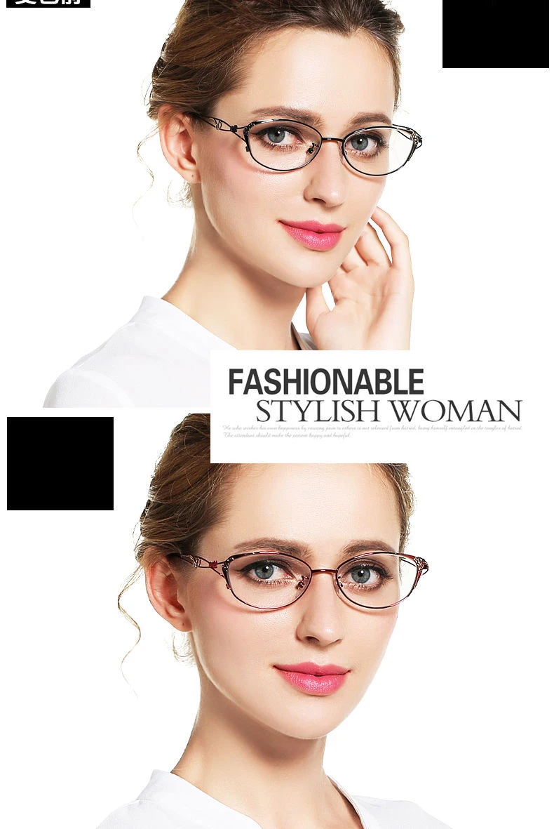 Женские фотохромные очки для чтения овальные в металлической оправе серого