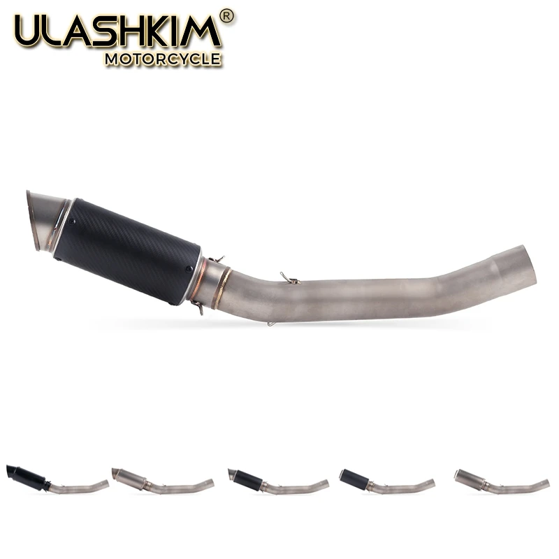 

Motorcycle Exhaust Muffler Escape Middle Link Mid Pipe Full System Slip On For Kawasaki Z750 Z 750 With DB Killer