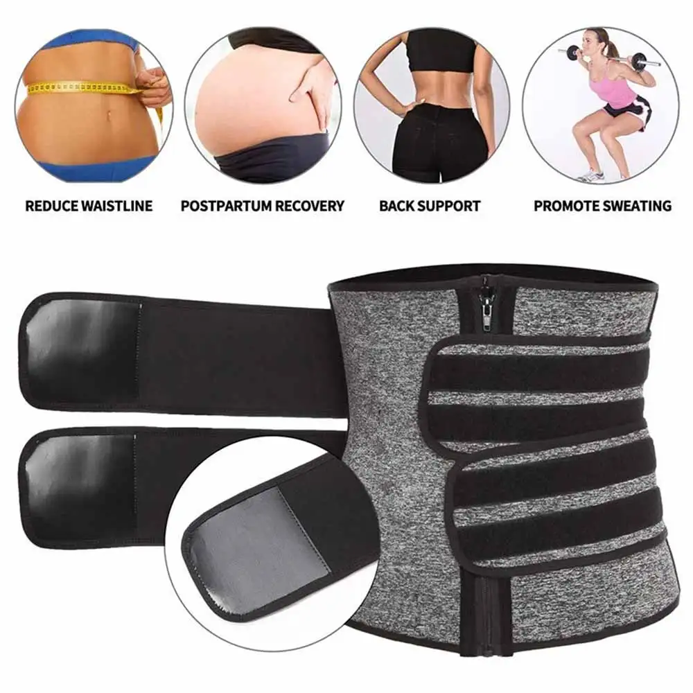 

Neoprene Sauna Shaper Waist Trainer Corset Sweat Slimming Belt for Women Weight Loss Compression Trimmer Workout Fitness