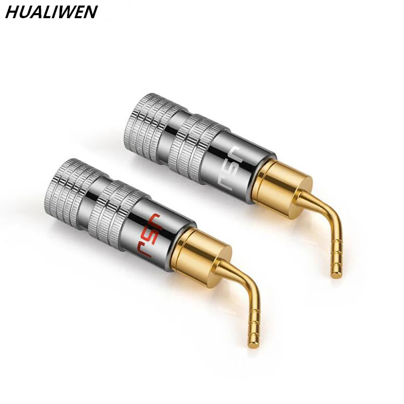 2 шт. Nakamichi позолоченный банан Вилки 4 мм контрольные выводы вилки типа для видео