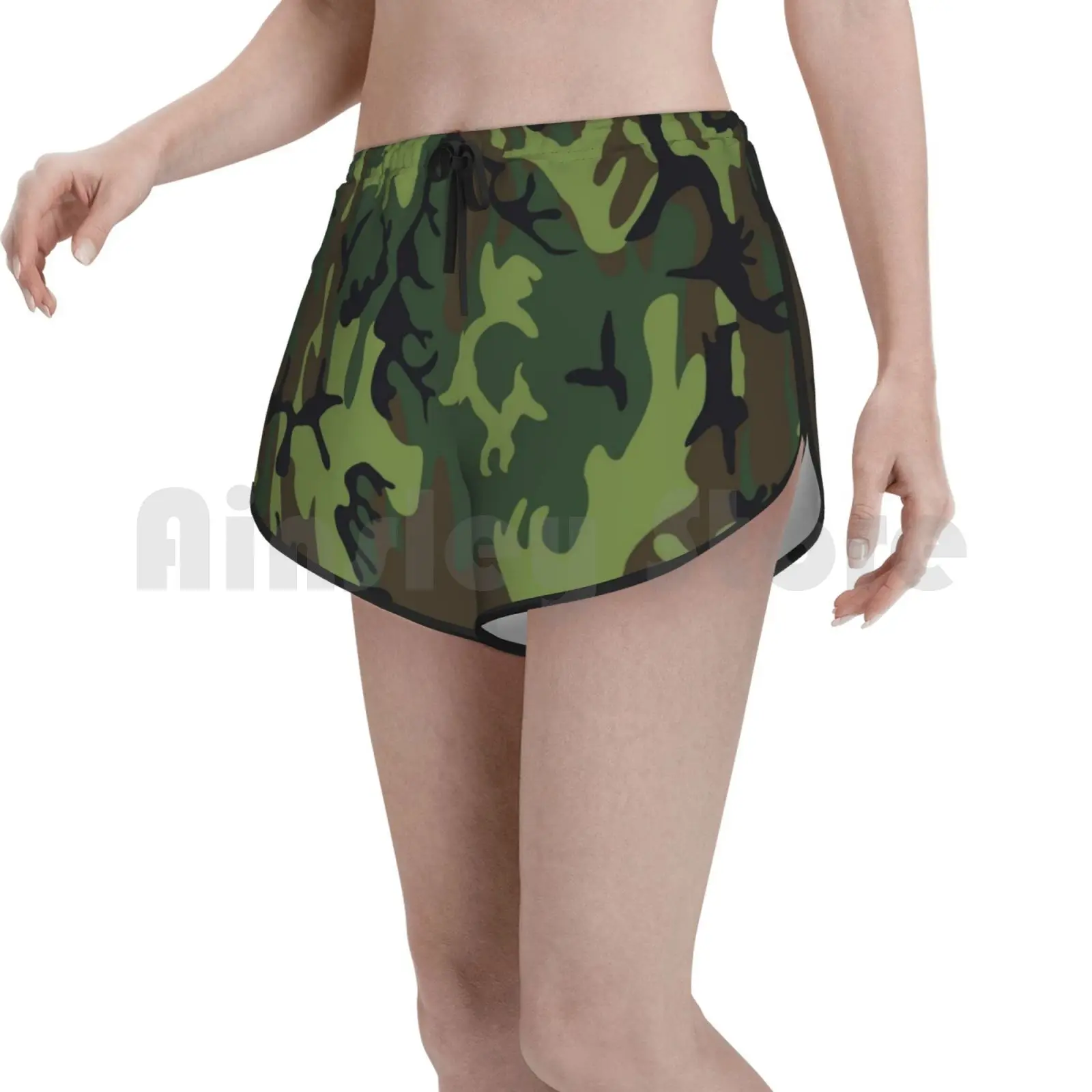 

Камуфляжные шорты для плавания, быстросохнущие женские пляжные шорты, камуфляжный армейский Камуфляжный узор в стиле милитари, камуфляжны...