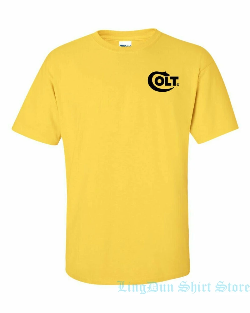 Черная футболка Colt с логотипом на груди 2 ой авансой про права оружие винтовку
