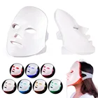 Фотоновая светодиодсветодиодный маска для лица, 7 цветов, терапия, удаление морщин акне, фототерапия, уход за лицом, косметическое устройство