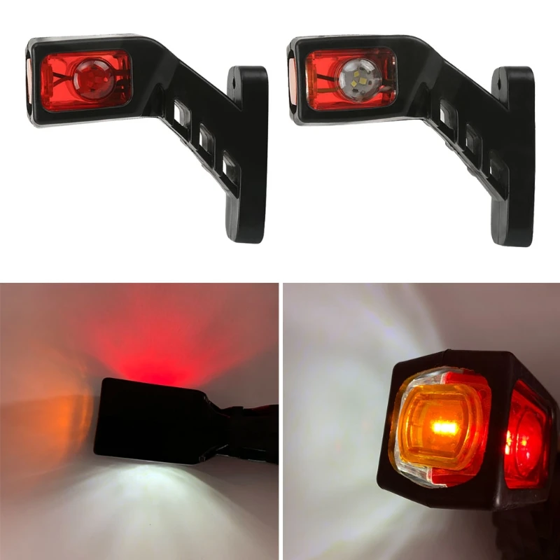 

1 Pair Trailer Side Marker Light Bright 9LED Easy Install Lamp Accessories for Driver Passenger Safety