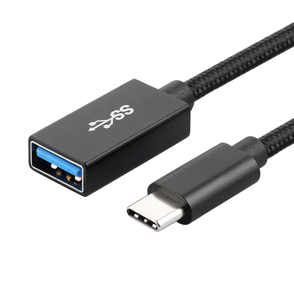 Type C M to USB 3.0F Type-C OTG Кабель-адаптер USB 3,1 type C штекер USB 3,0 A Женский OTG кабель для передачи данных адаптер 12 см для samsung Galaxy S9/S8 MacBook Pro - Цвет: Type C M to USB 3.0F
