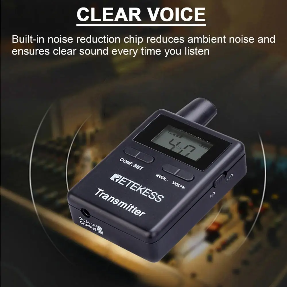 Retekess TT109 transmitter and 38pcs receivers+Charging Case Tour Guide System for Church Translation Meeting | Электроника