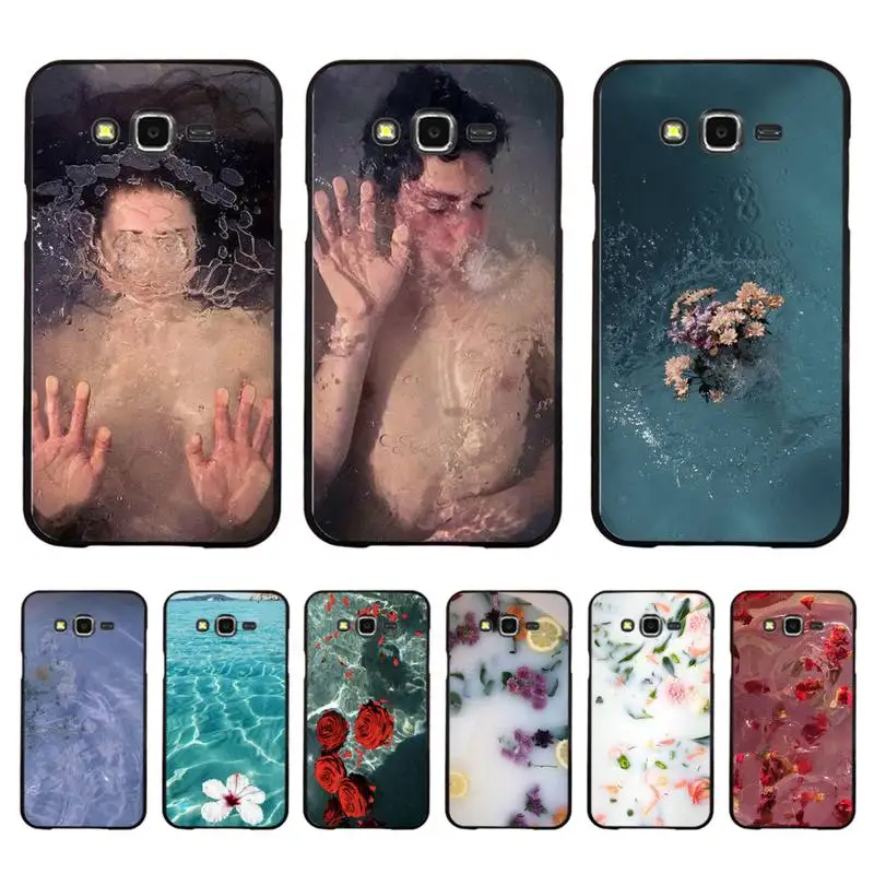 

Abstract Art Underwater Boy&Girl flowers Phone Case For Samsung Galaxy J4plus J6 J5 J72016 J7prime cover for J7Core J6plus Coque