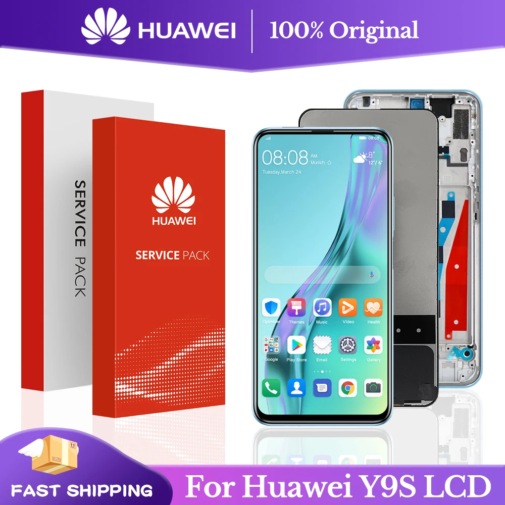 

Дисплей 6,59 ''для Huawei Y9S, ЖК-дисплей с сенсорным экраном и дигитайзером с рамкой в сборе, Замена для Huawei Y9 s, STK-L21 Lcd