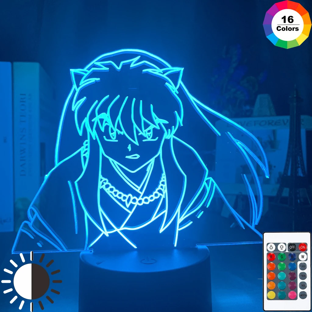 Светодиодный ночник манга Inuyasha для детей украшение спальни изменение цвета Usb