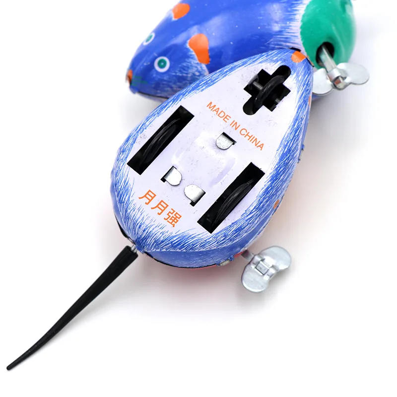 

2 Pcs/set Classic Children's Iron Clockwork Jumping Mouse Retro Puzzle Wind Up Toys Education Children's Gift Party Favors