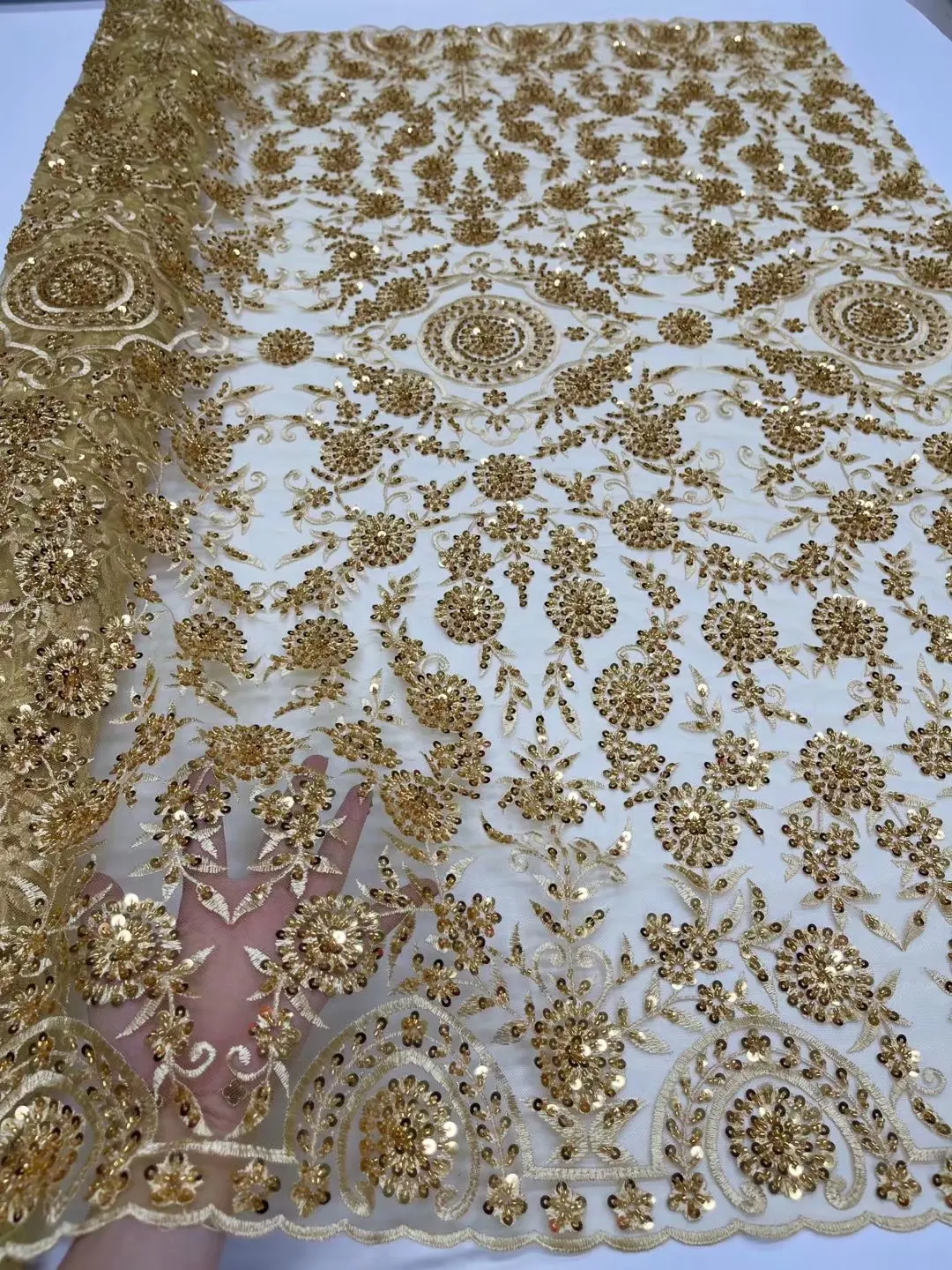 

Handmade Lace African French Lace Fabric 2021 High Quality Beaded Ghana Lace For Nigerian Lace Fabrics For Party Dress j82-10
