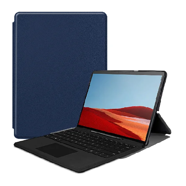 dark blue Чехол для планшета для microsoft Surface Pro X ультратонкий кожаный чехол-подставка для surface Pro X 13 дюймов - Цвет: dark blue